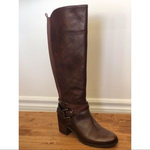 Marc Fisher Wide Calf Leather Brown Boots BNIB